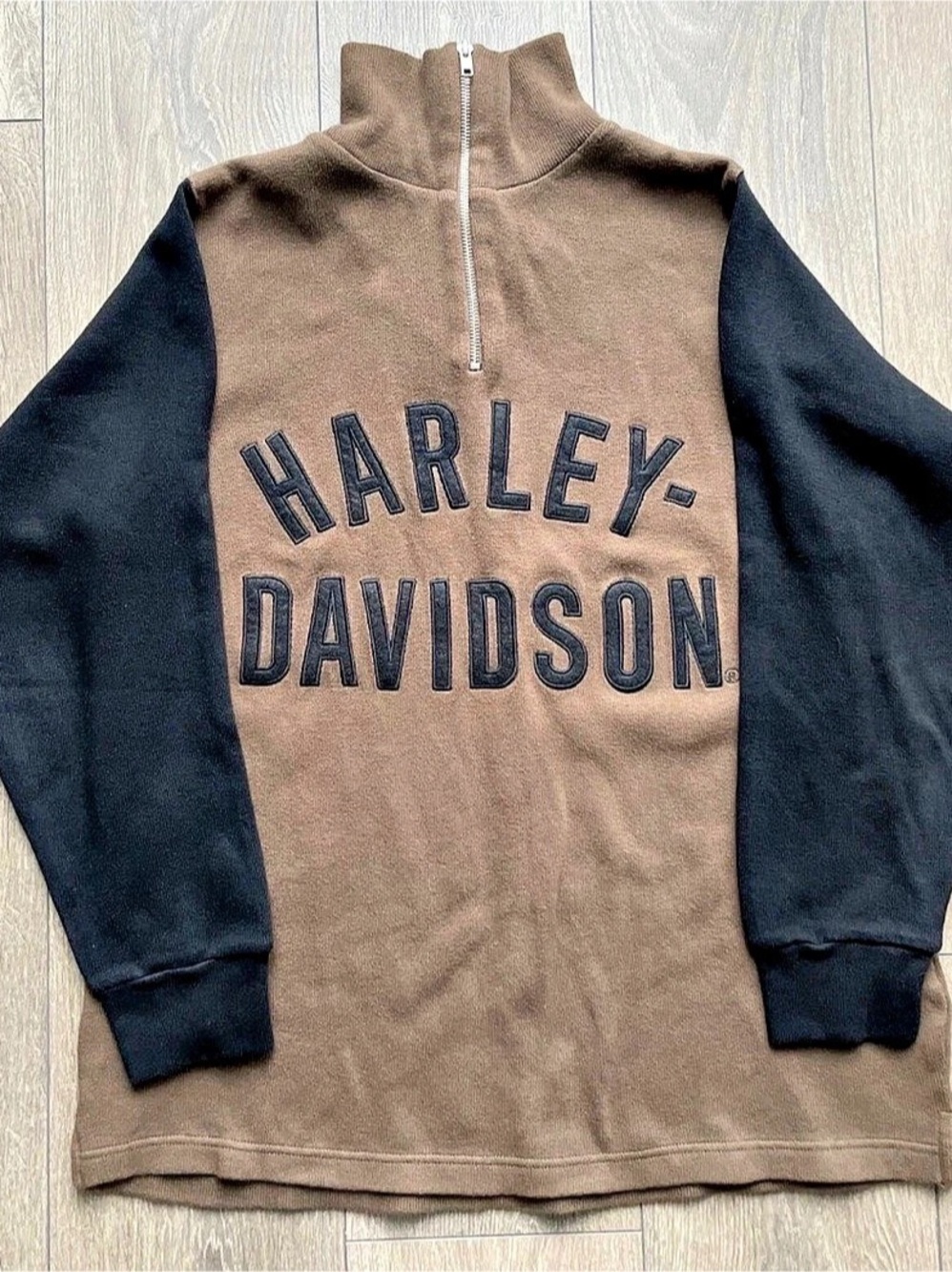 Vintage Harley Davidson 1/4 Zip Pullover Sweatshirt Size M